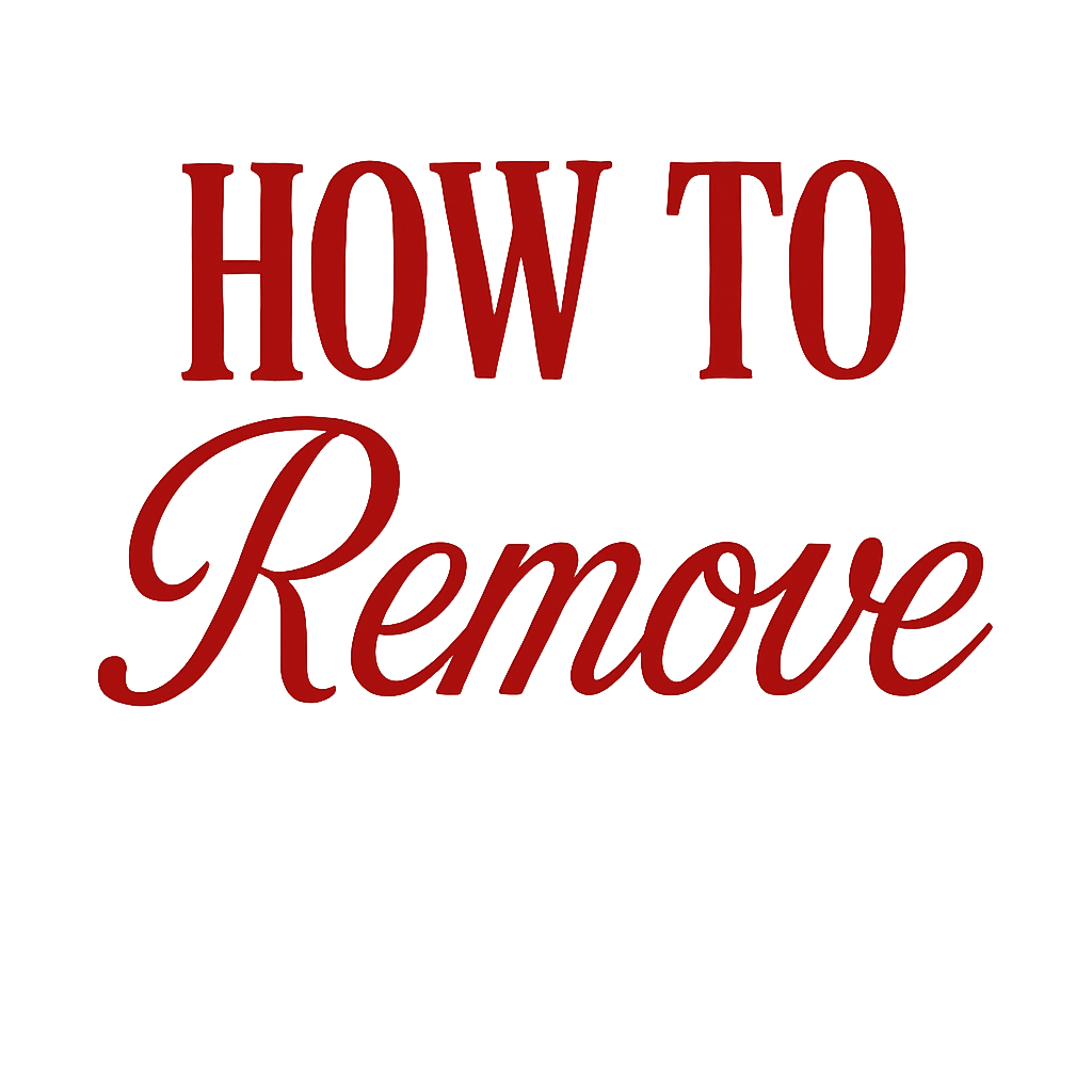 HOW TO REMOVE
